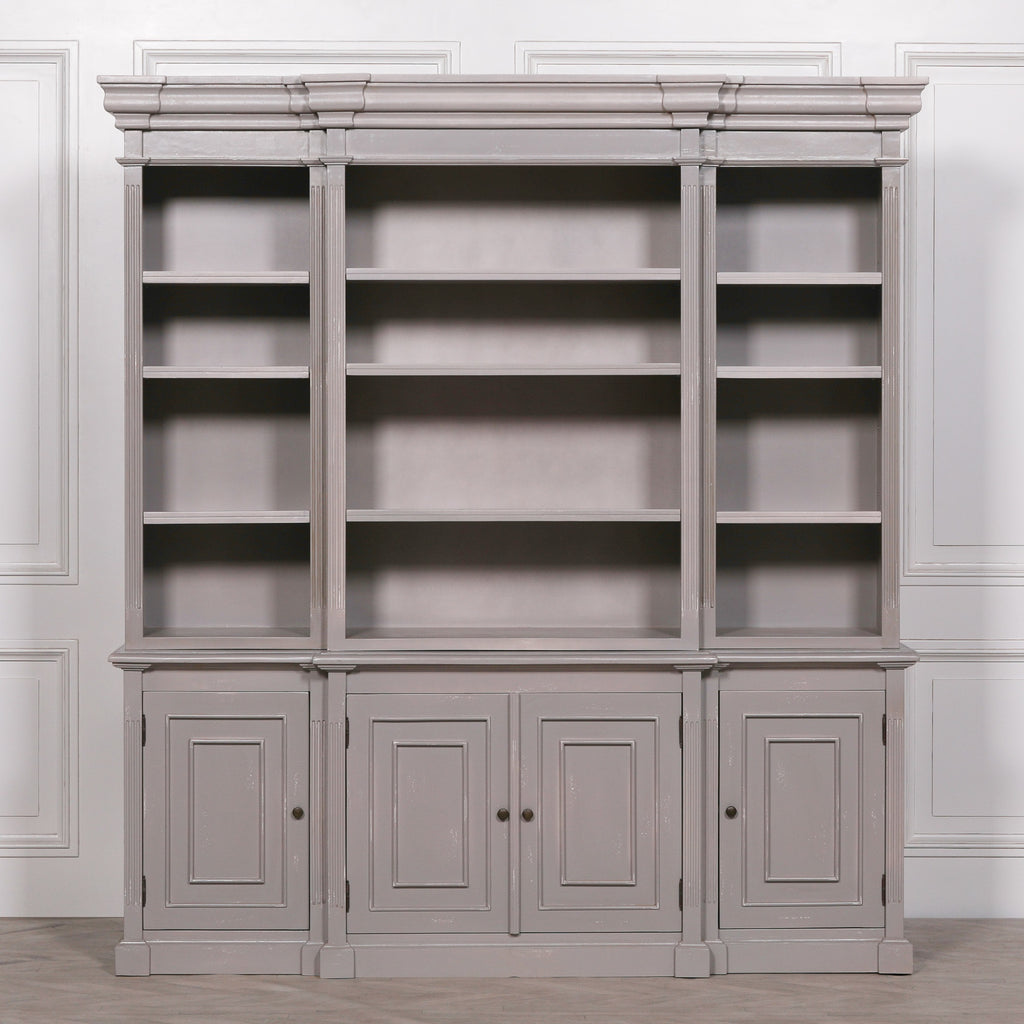 Distressed Bookcase Display Cabinet