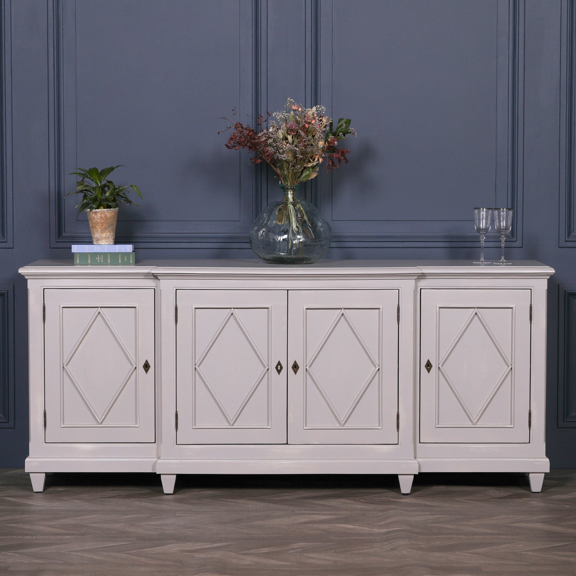 Classical Distressed Sideboard 206cm