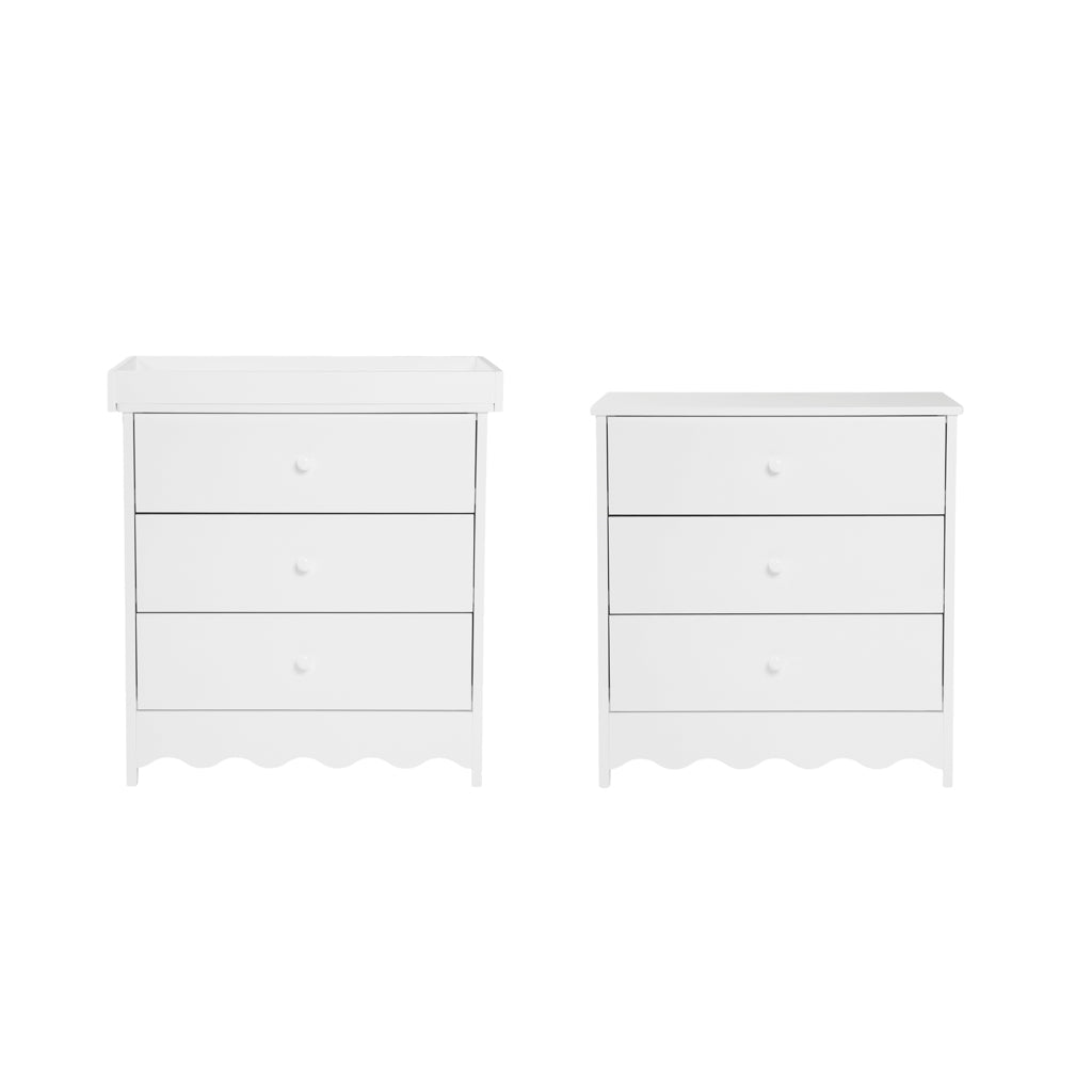 Dancer 2 Piece Nursery Room Furniture Set White