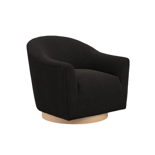 Harry Christian Home Black Swivel Chair
