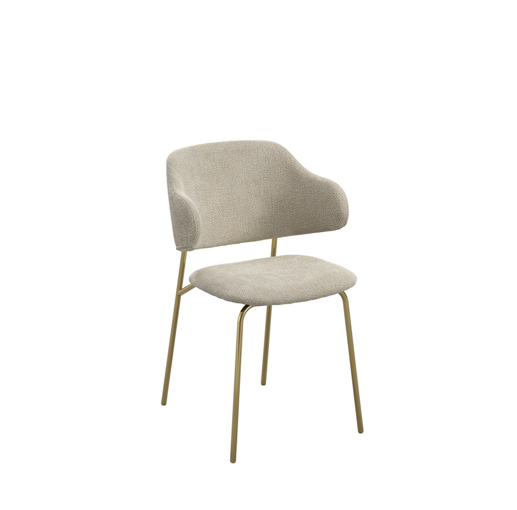 Harry Christian Home Pair Of Dorchester Wheat and Gold Dining Chair