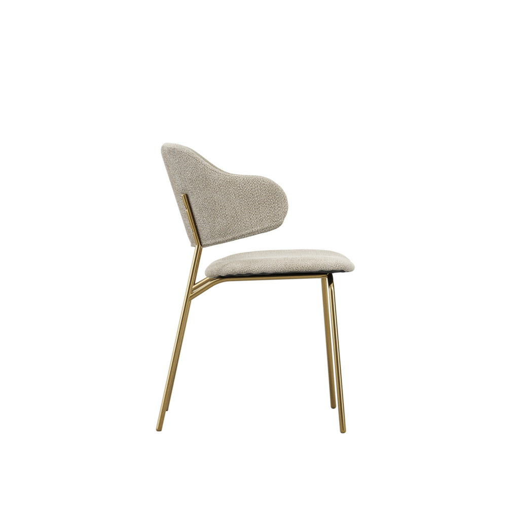 Harry Christian Home Pair Of Dorchester Wheat and Gold Dining Chair
