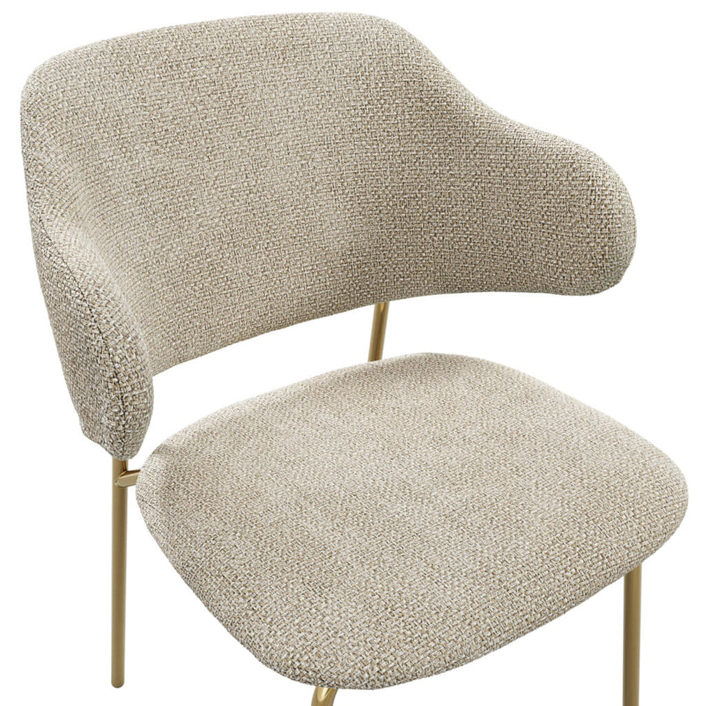 Harry Christian Home Pair Of Dorchester Wheat and Gold Dining Chair