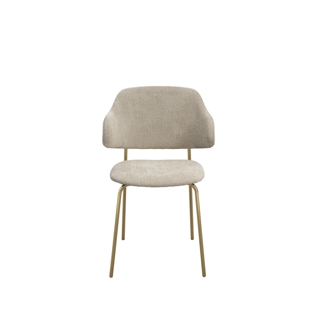 Harry Christian Home Pair Of Dorchester Wheat and Gold Dining Chair