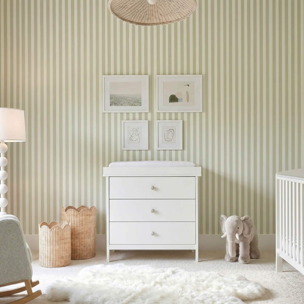 Dreamer 2 Piece Nursery Room Furniture Set White