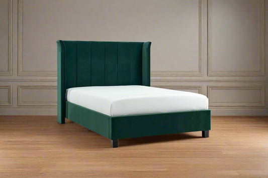The Pumford Kingsize Bed Frame Emerald Green Velvet