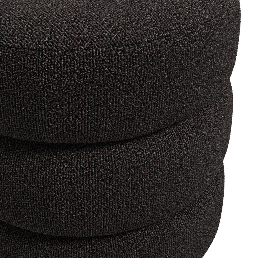 Harry Christian Home Black & Black Pouffe