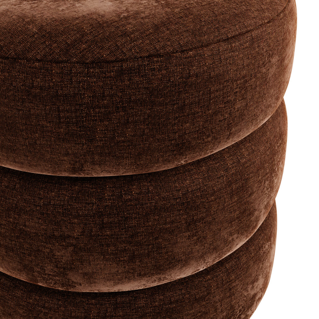 Harry Christian Home Brandy and Black Pouffe