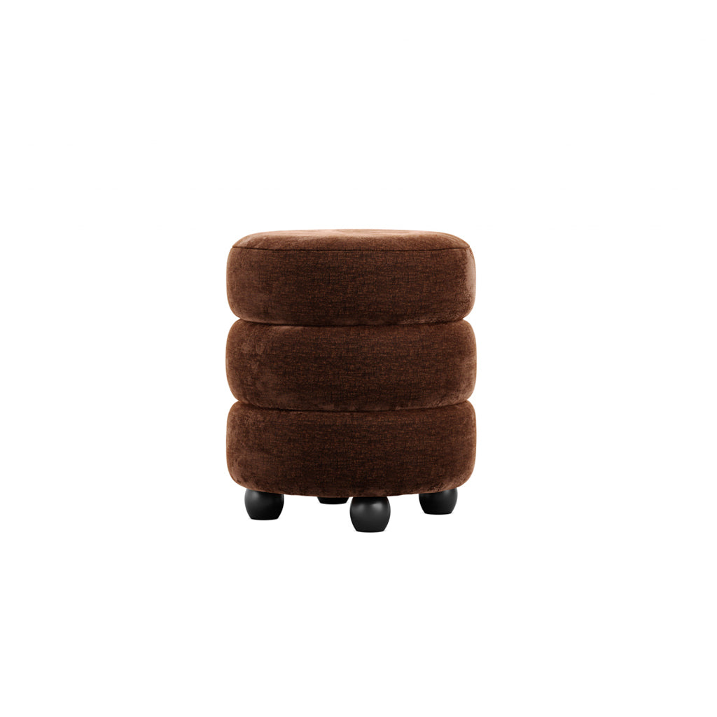 Harry Christian Home Brandy and Black Pouffe