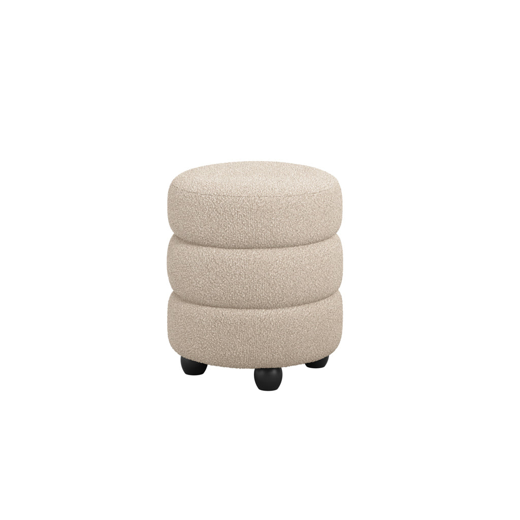 Harry Christian Home Buff and Black Pouffe