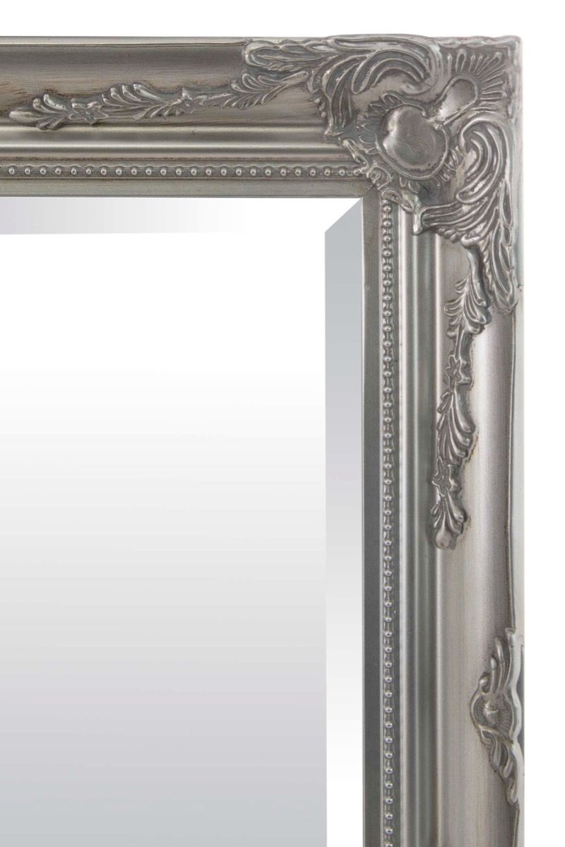 Silver Ornate Full Length Mirror