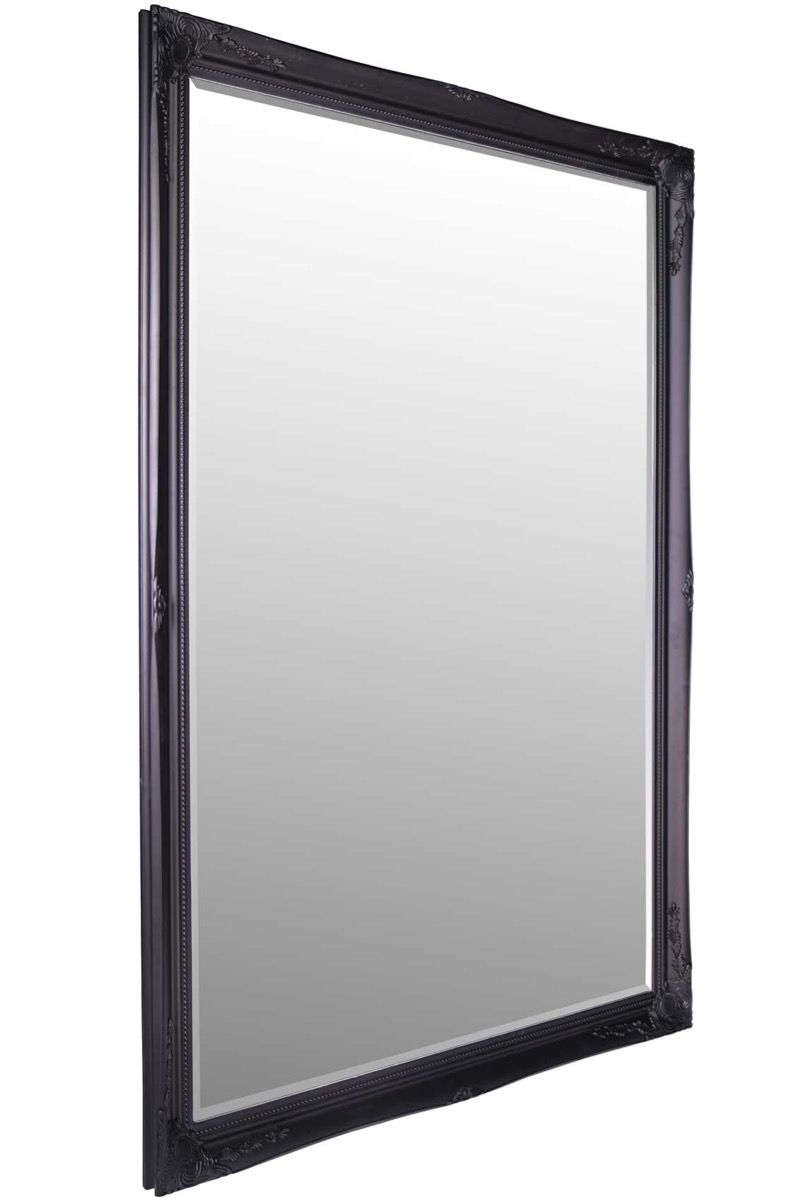 6.7 Foot Tall Extra Large Leaner Mirror in Black