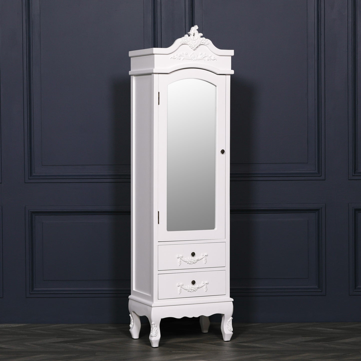 French White Armoire with Drawers