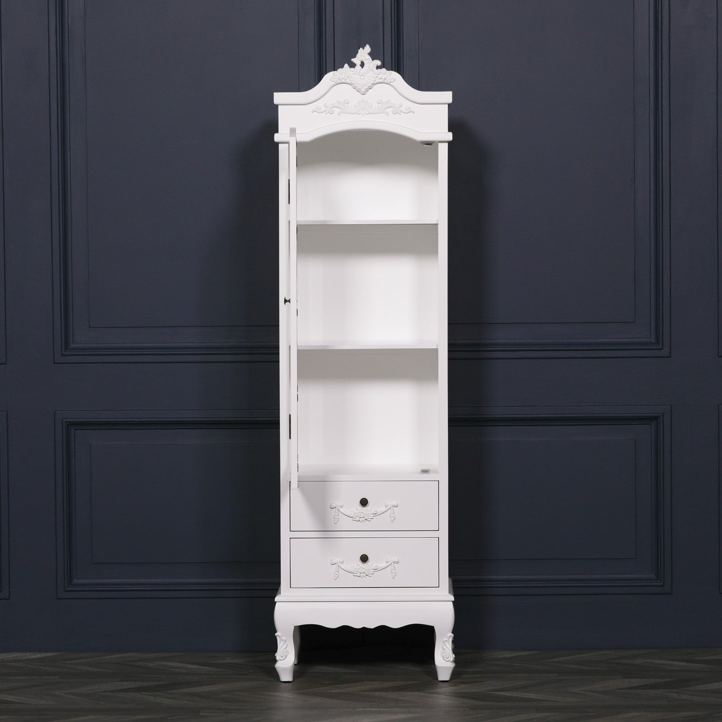 French White Armoire with Drawers