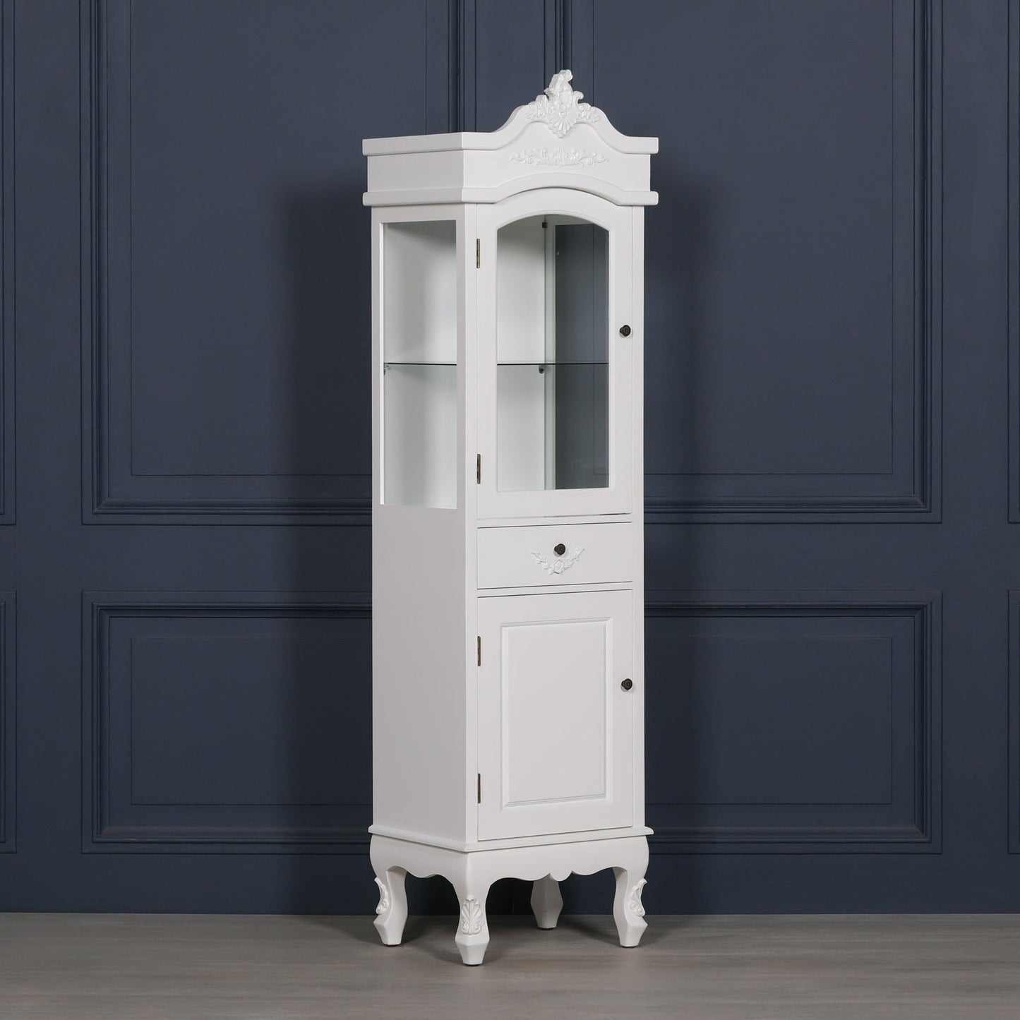 French White Display Cabinet