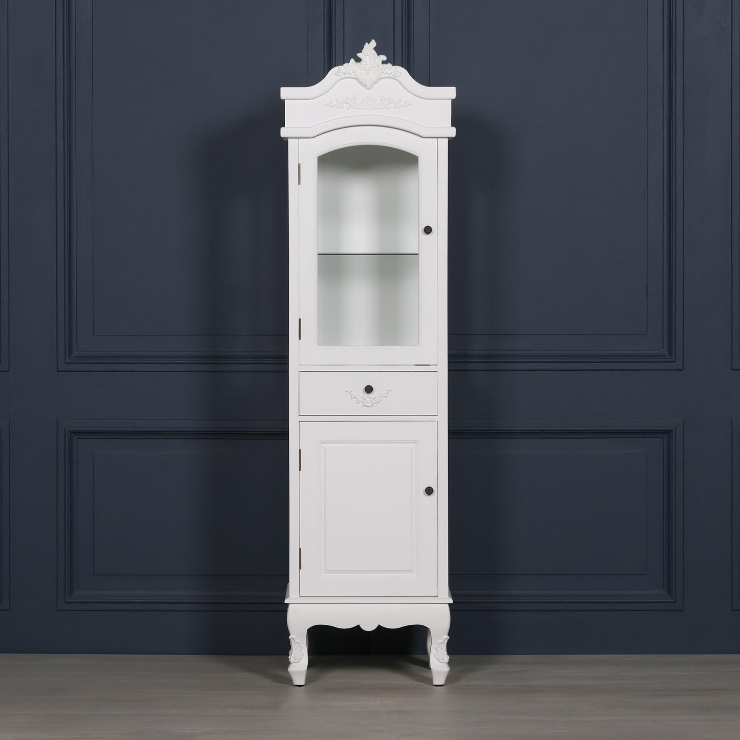 French White Display Cabinet