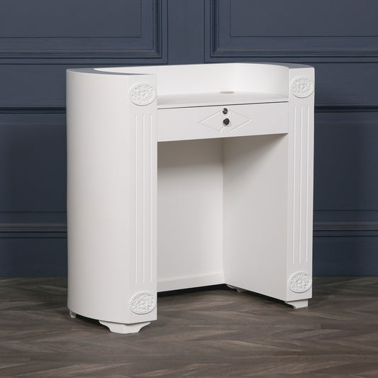 White French Antique Reception Desk