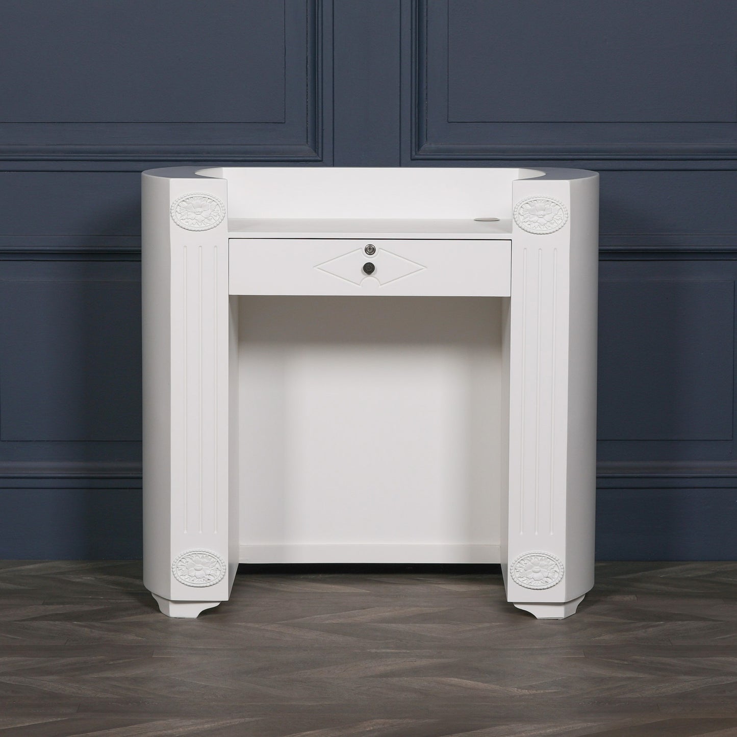 White French Antique Reception Desk