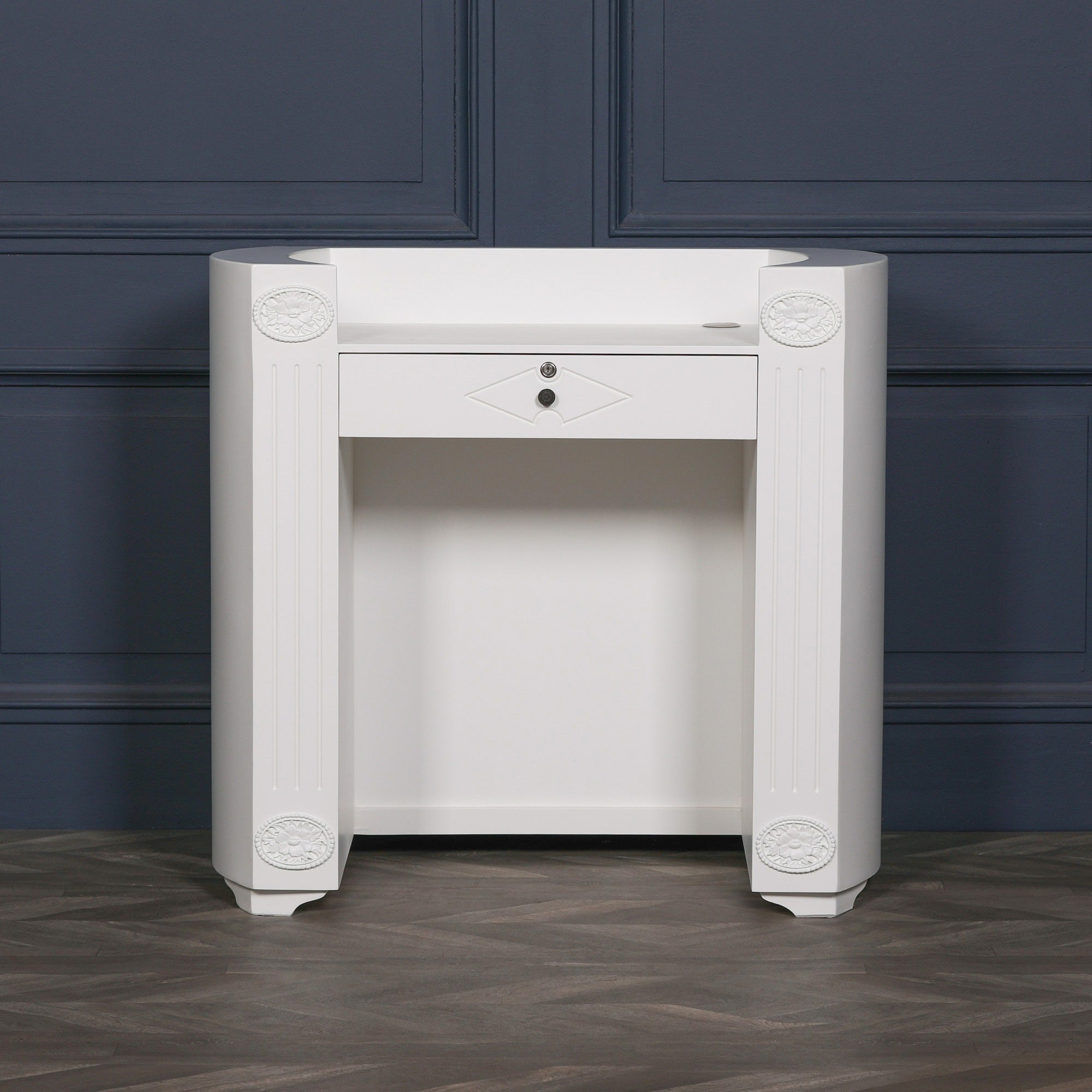 White French Antique Reception Desk
