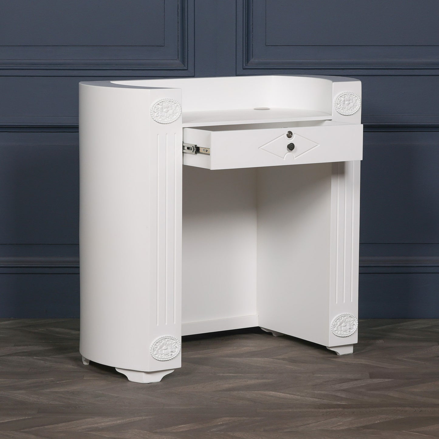 White French Antique Reception Desk