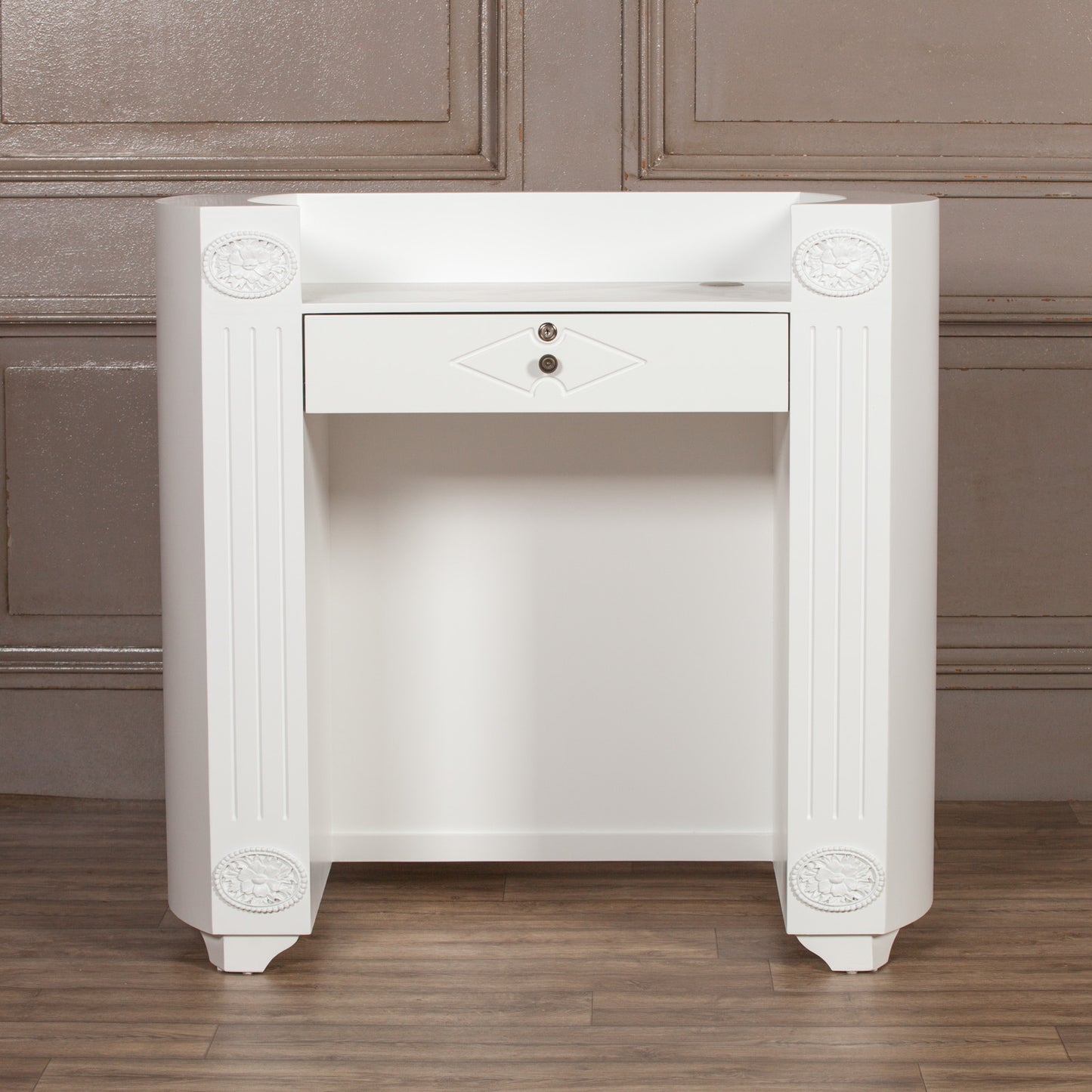 White French Antique Reception Desk