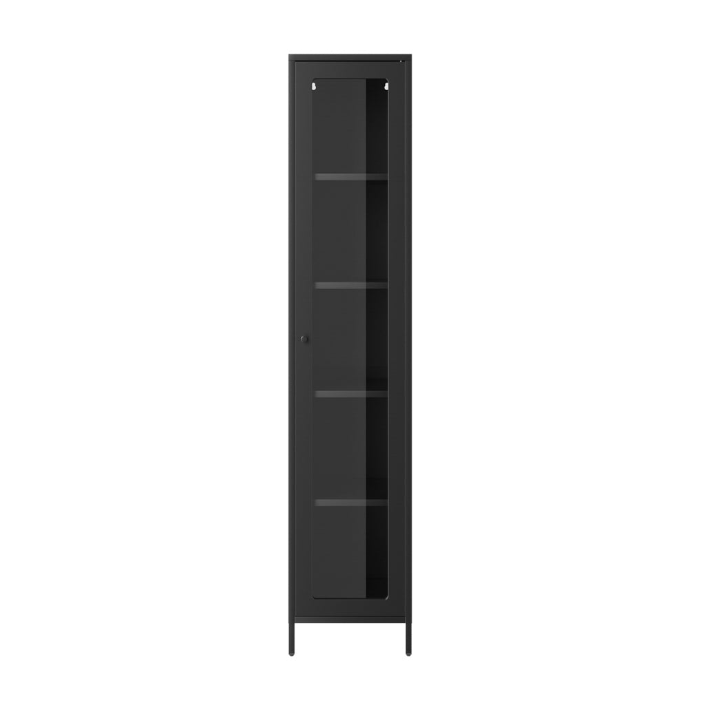 Harry Christian Home Modern Black Tall Thin Cabinet