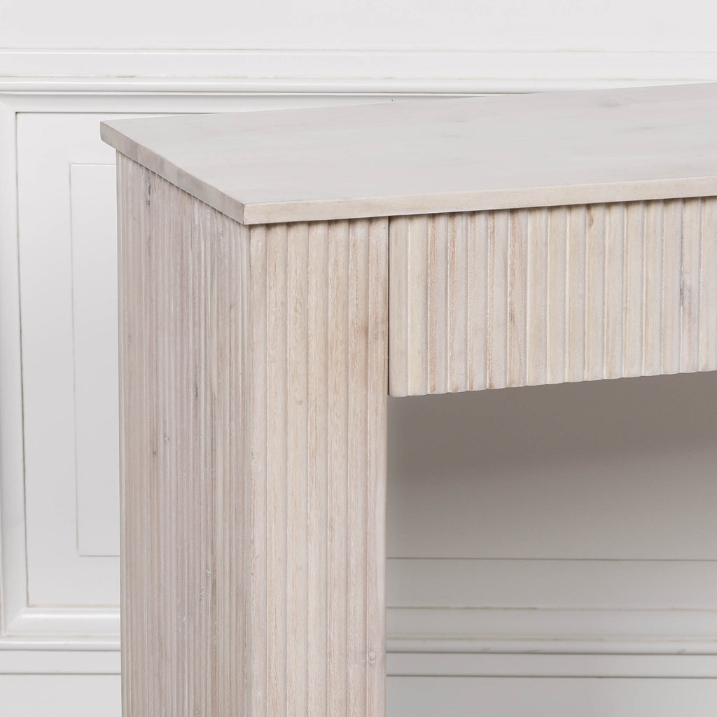 Blanche Acacia Fluted Console Table