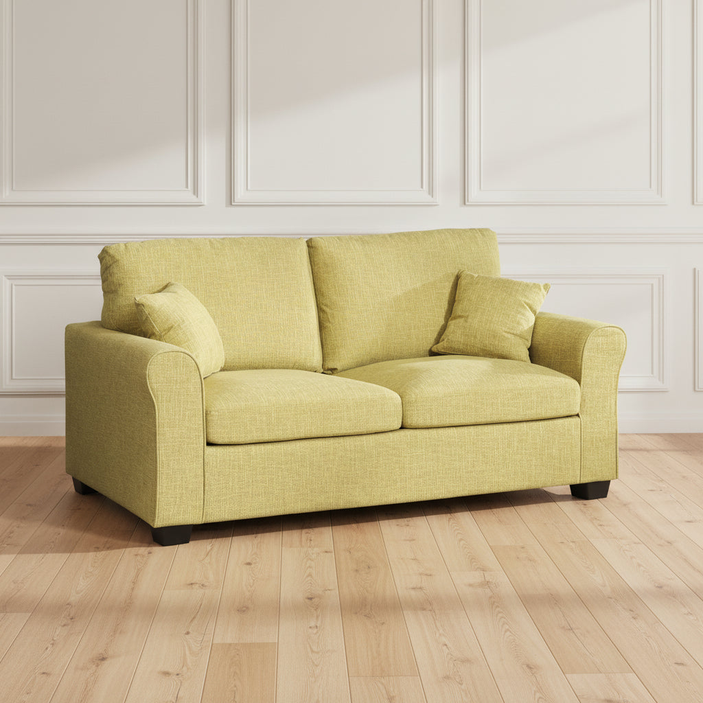 GREEN FABRIC 2 SEATER SOFABED