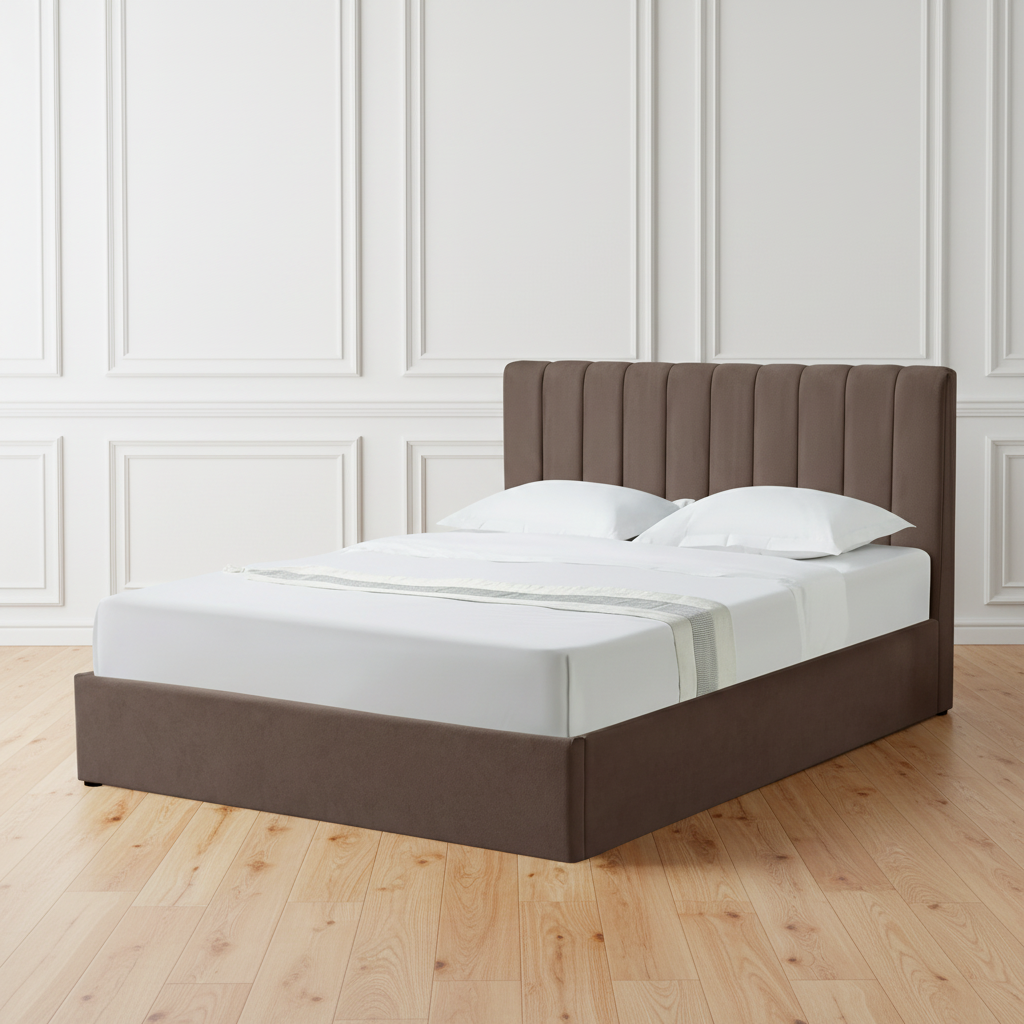 HAROLD BROWN KINGSIZE OTTOMAN BED WITH A FREE MATTRESS