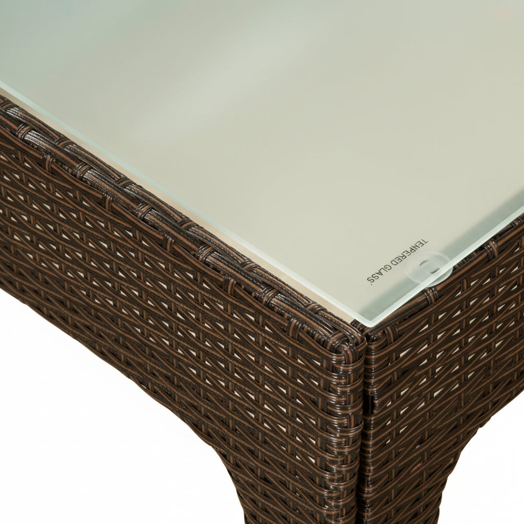 Harry Christian Home Brown 4 Piece Rattan Garden Furniture Set