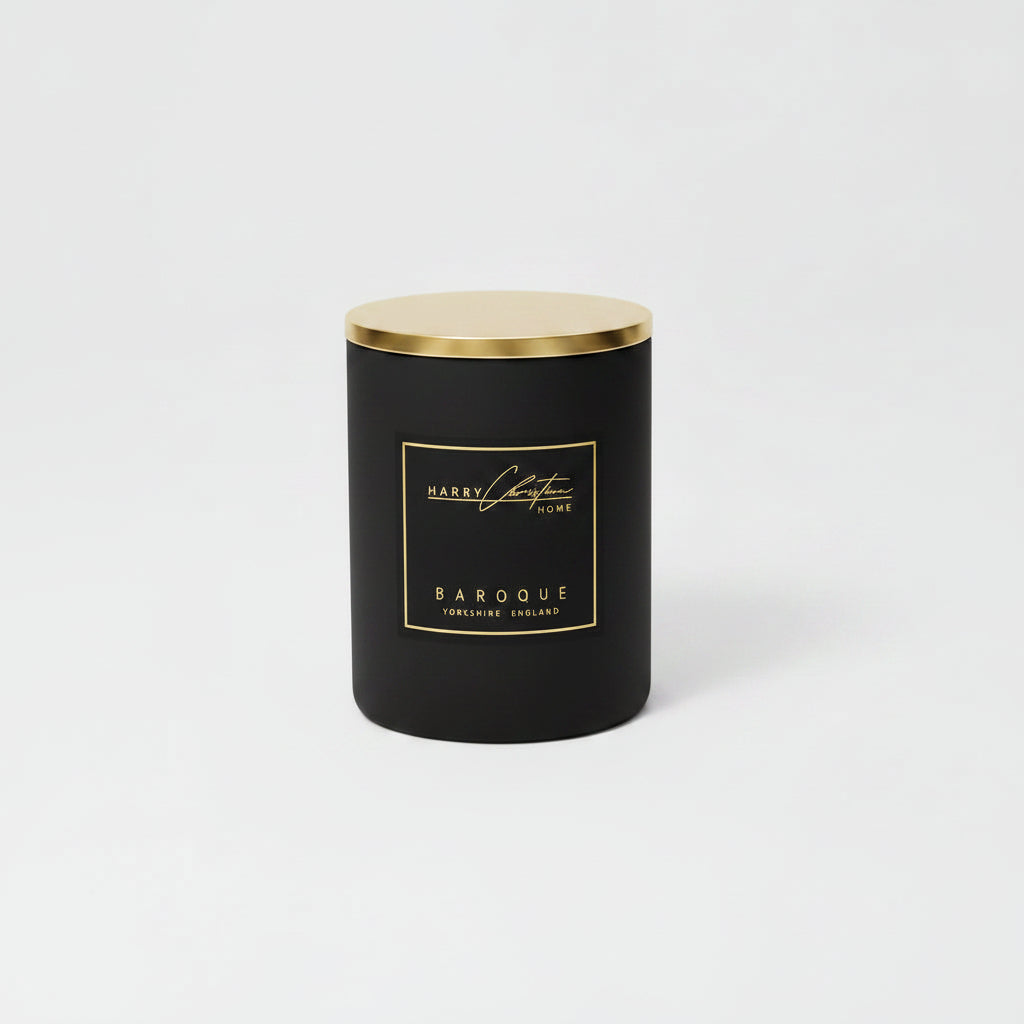 240g Baroque Honeysuckle Black & Gold Candle