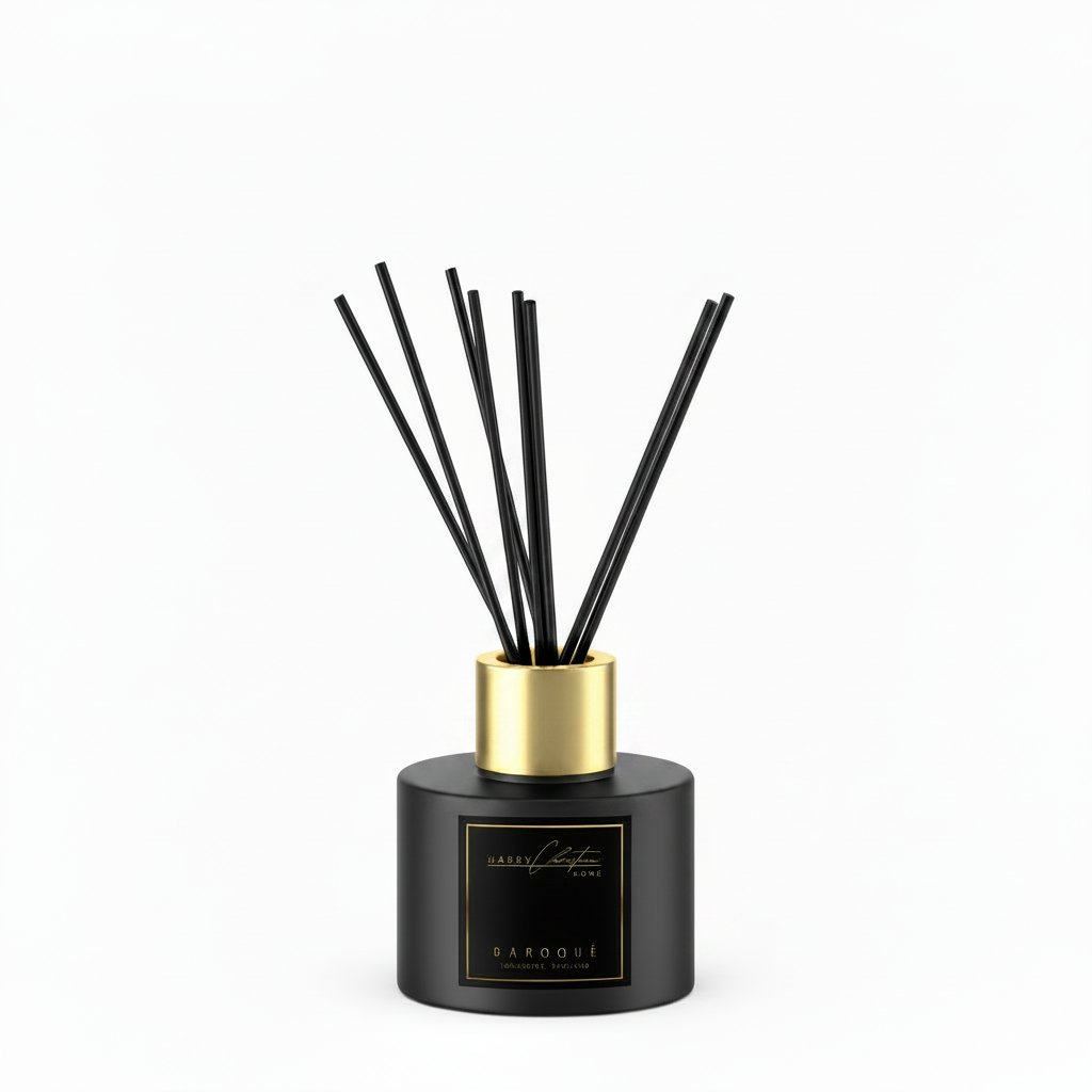 100ml Baroque Honeysuckle Black & Gold Reed Diffuser