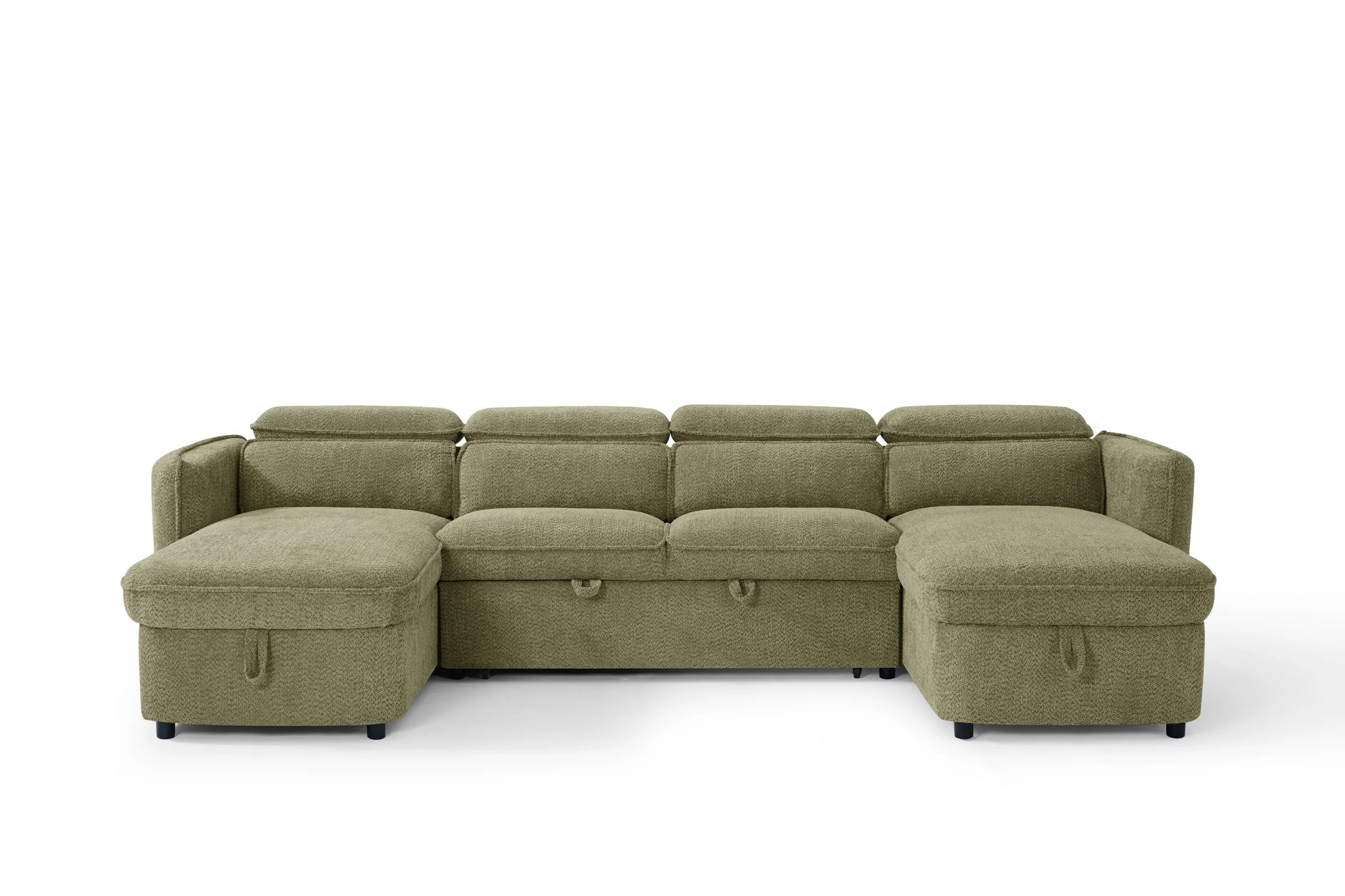 Capri U Shape Sofabed in Green