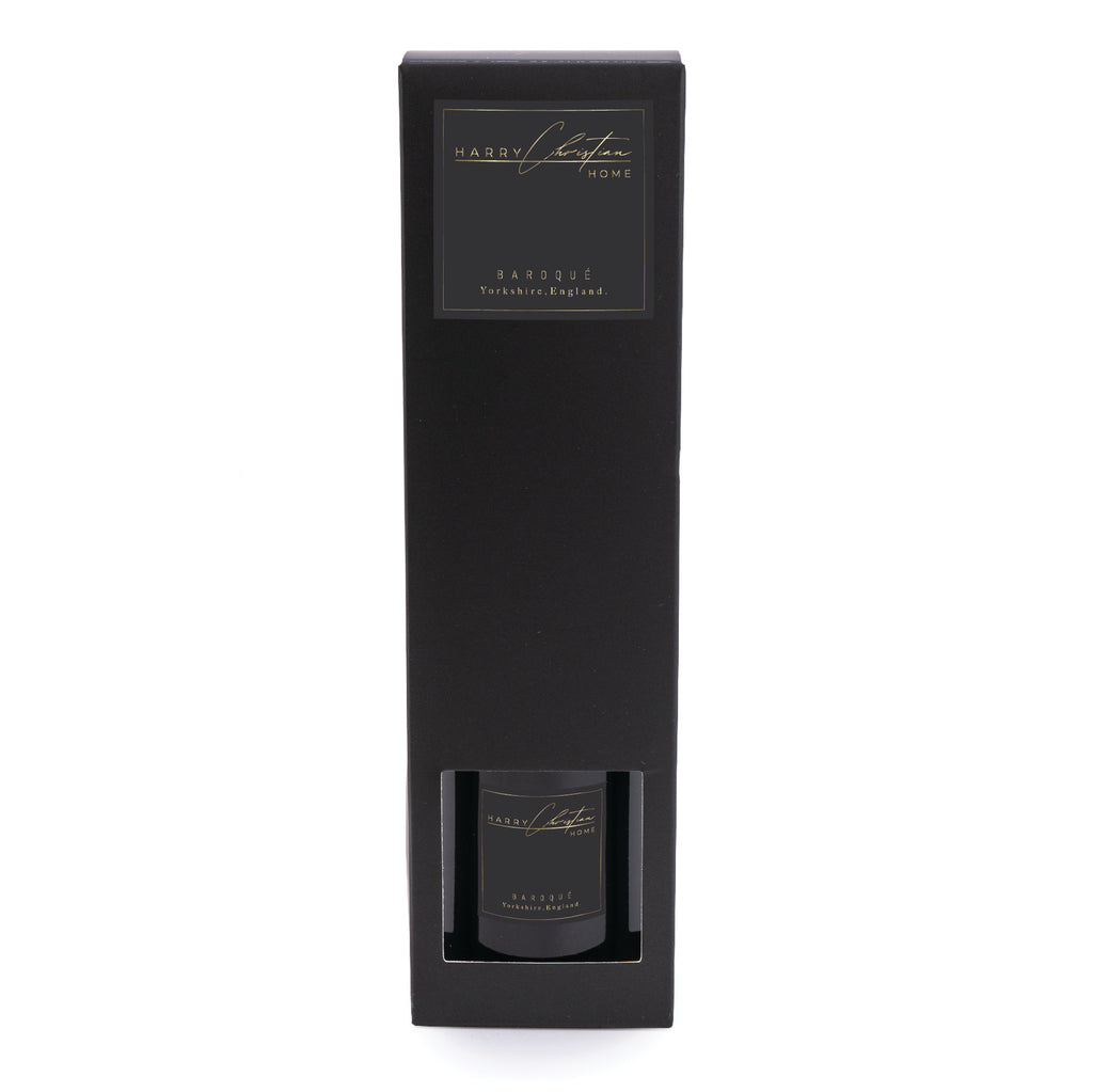 Harry Christian Home Baroque Reed Diffuser 150ml black and gold vessel reed diffuser luxury honeysuckle fragrance