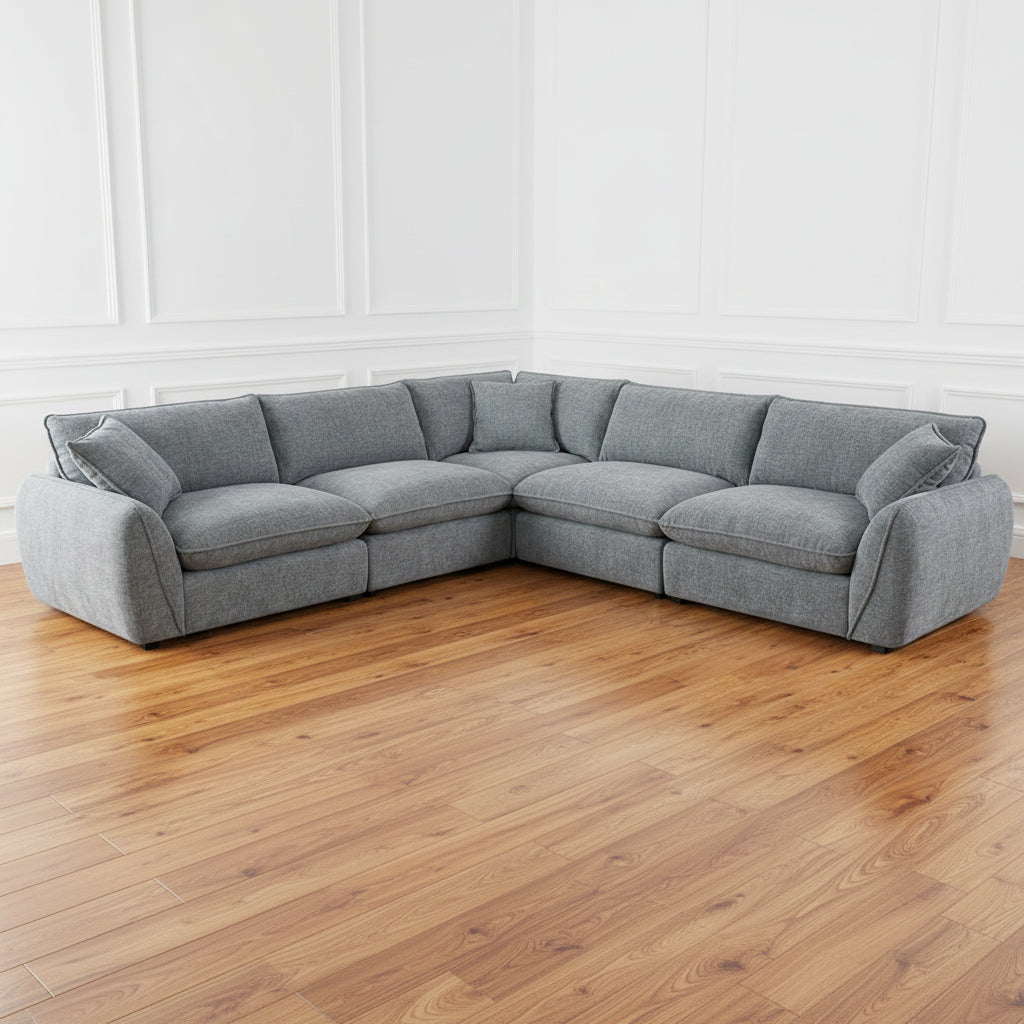 Harry Christian Home Beverley Large Corner Sofa In Grey