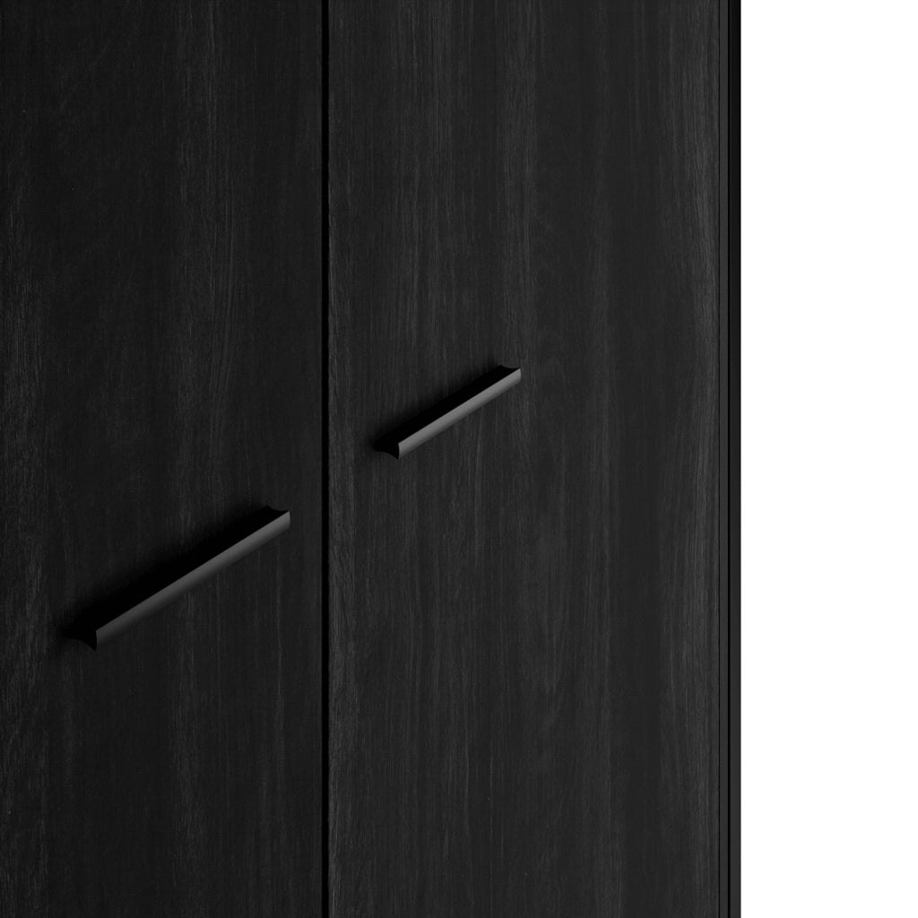 Harry Christian Home Black Industrial Style Double Wardrobe