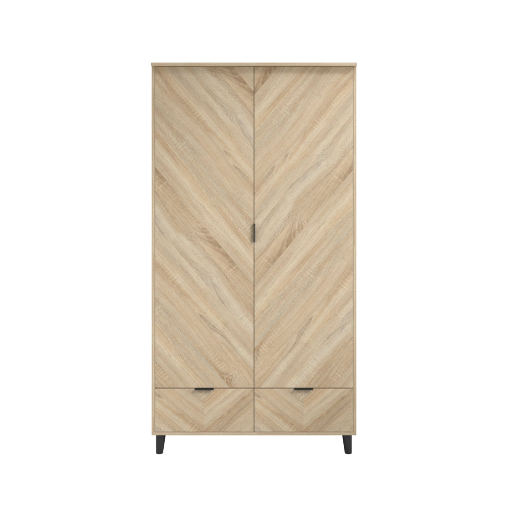 Harry Christian Home Chevron Double Wardrobe