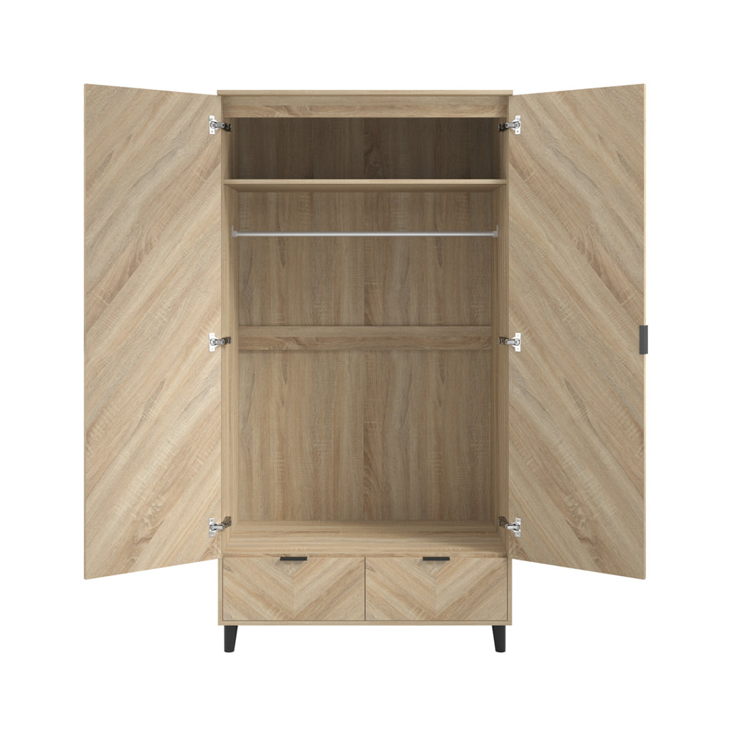 Harry Christian Home Chevron Double Wardrobe