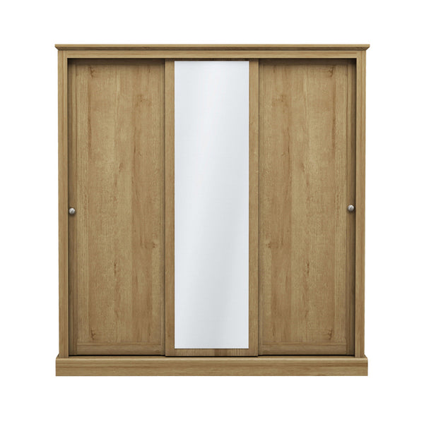 Harry Christian Home Cornwall Triple Sliding Wardrobe In Oak