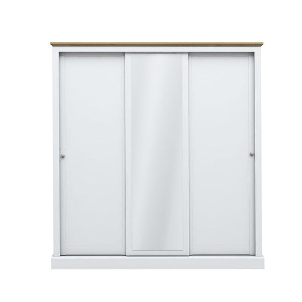 Harry Christian Home Cornwall Triple Sliding Wardrobe In White