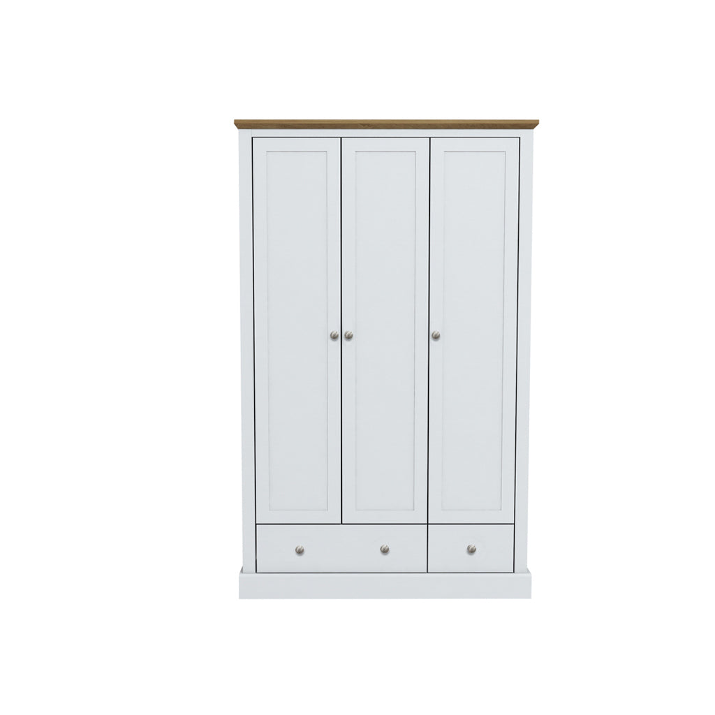 Harry Christian Home Cornwall Triple Wardrobe In White