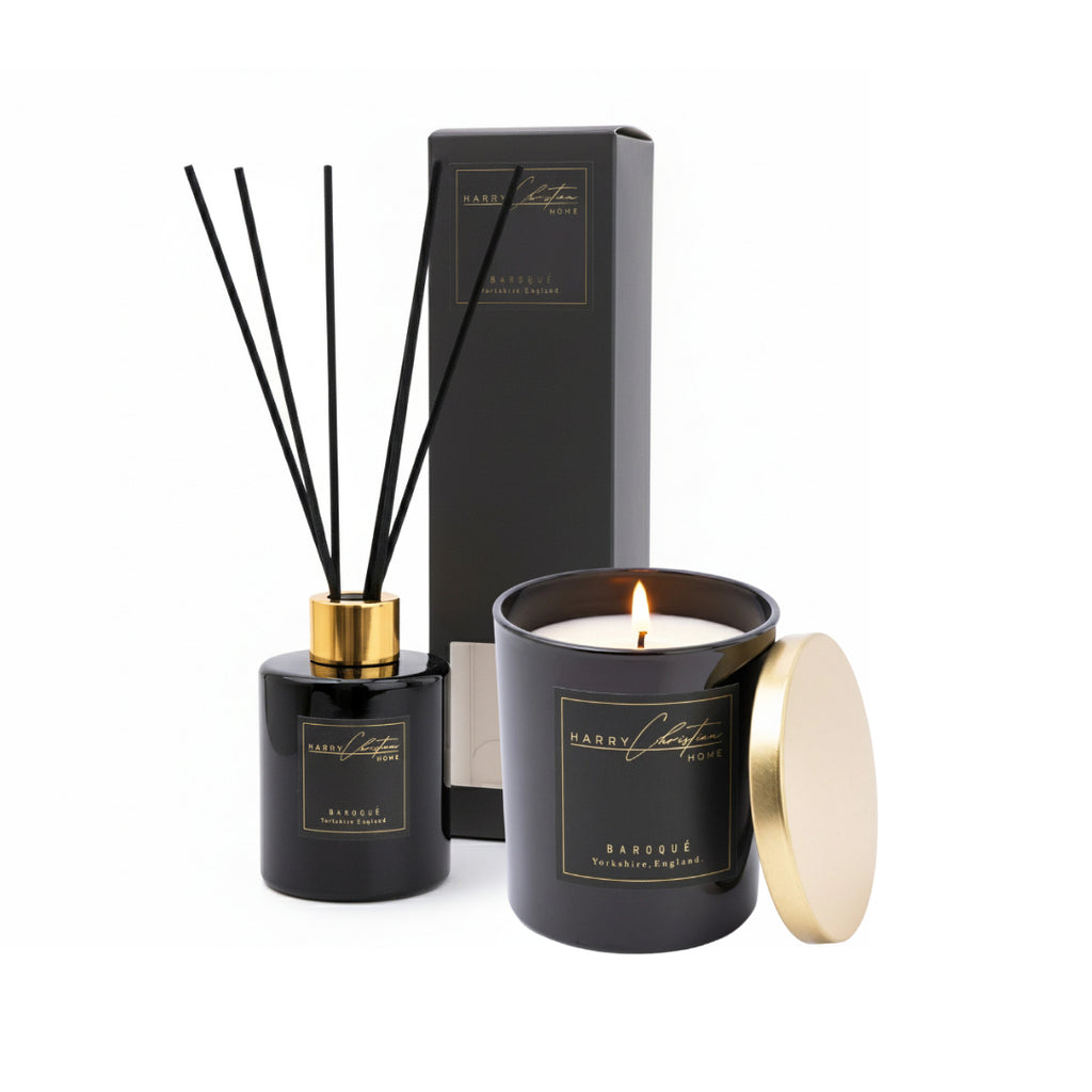 Harry Christian Home Deluxe Baroque Reed Diffuser and candle gift set image
