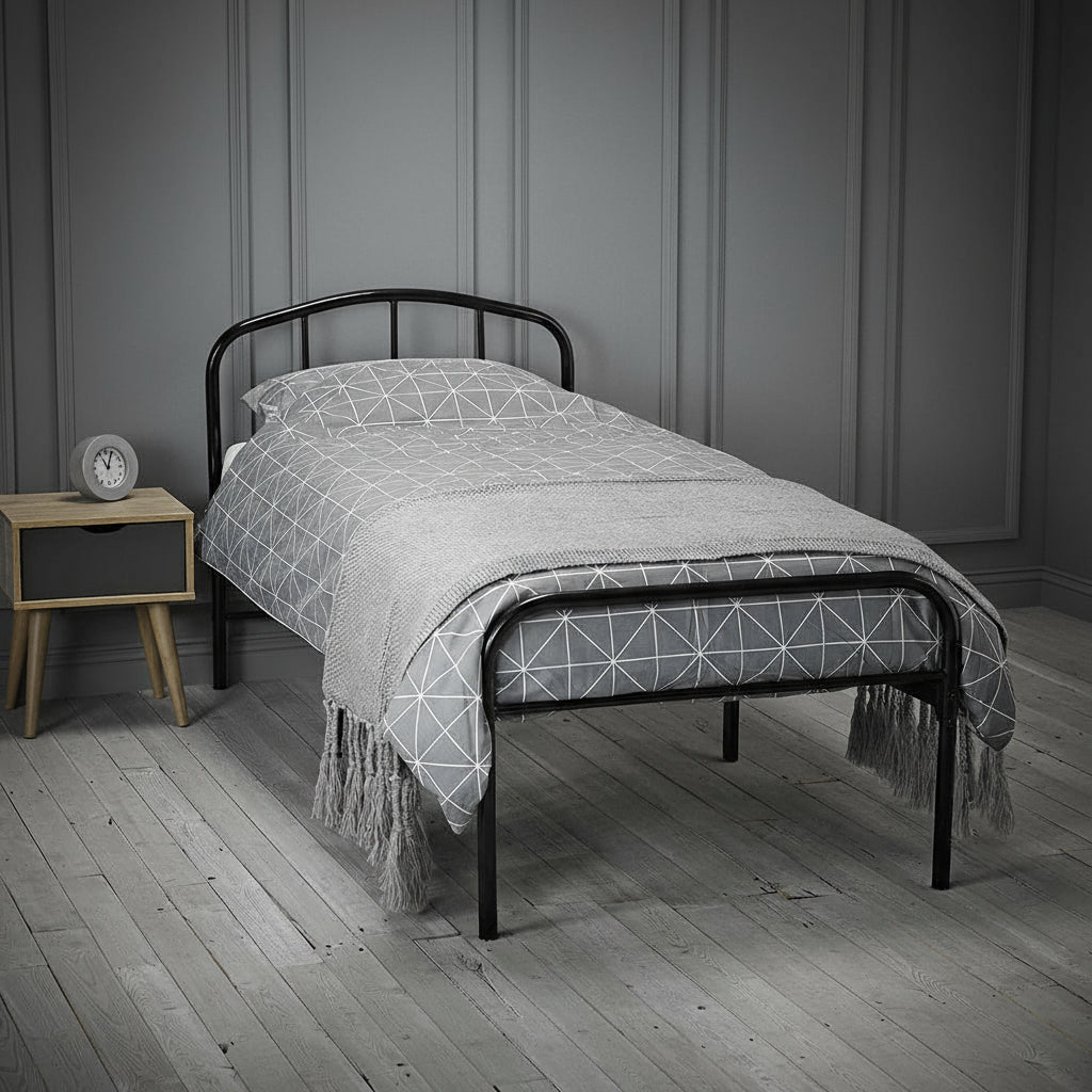 Harry Christian Home Essential Black Metal Bed Frame