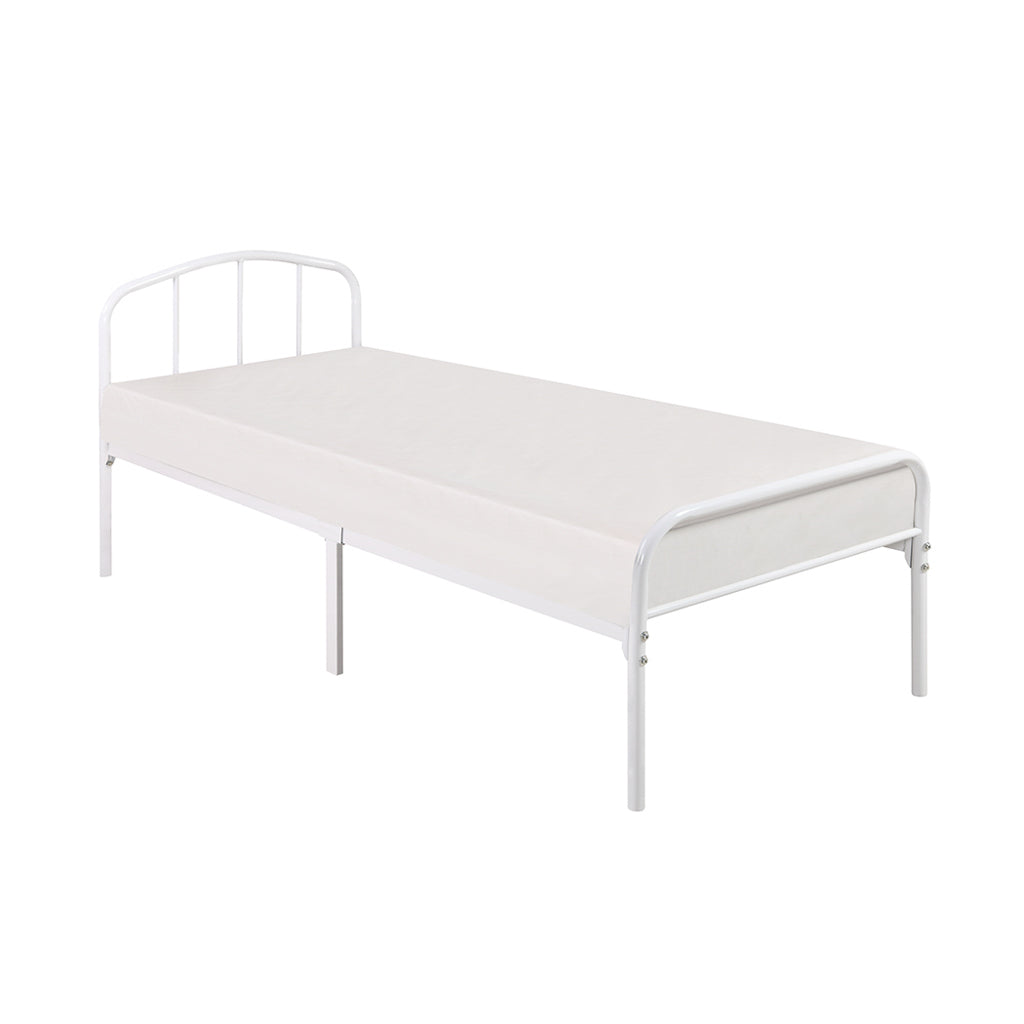 Harry Christian Home Essential White Metal Bed Frame