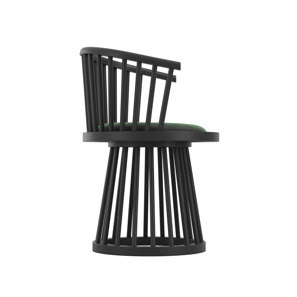 Harry Christian Home Halston Statement Forest Green Dining Chair
