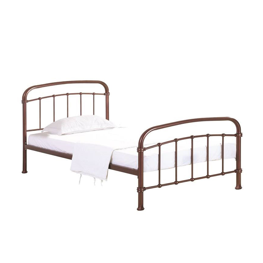 Harry Christian Home Industrial Single Bed Frame In Copper