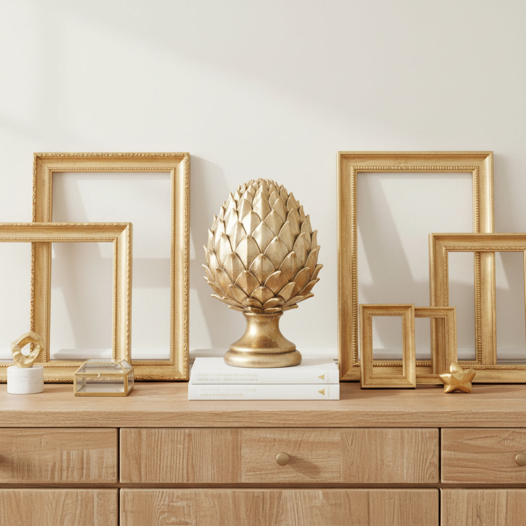 Harry Christian Home Large Gold Pinecone Finial Ornament 