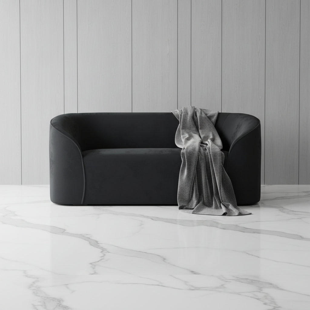 Harry Christian Home Lunar Black Sofa Lifestyle Shot