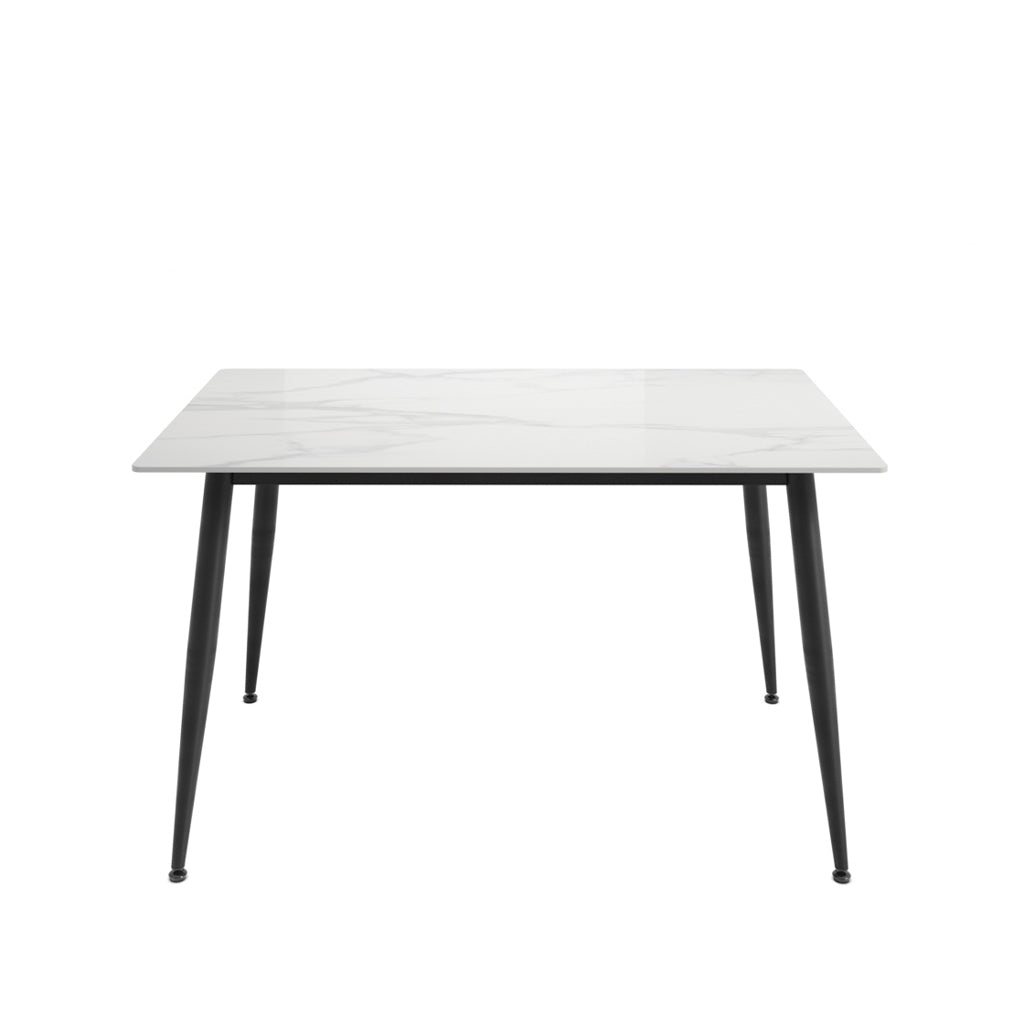 Harry Christian Home Marble Effect Dining Set With 4 Chairs