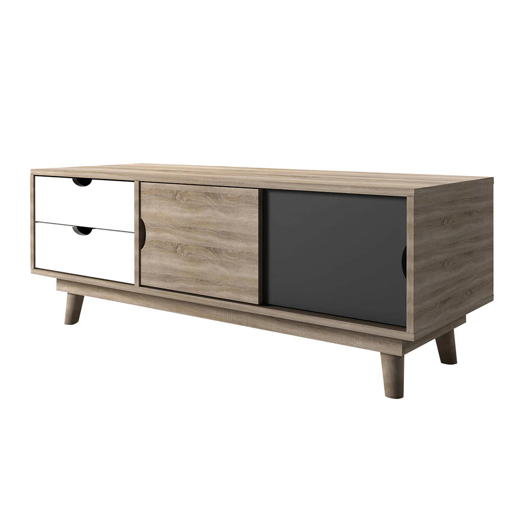 Harry Christian Home Grey Oak and White Living Room Furniture Set